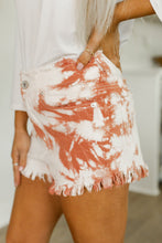 Load image into Gallery viewer, Rose Taupe Tie Dye Fringe Shorts

