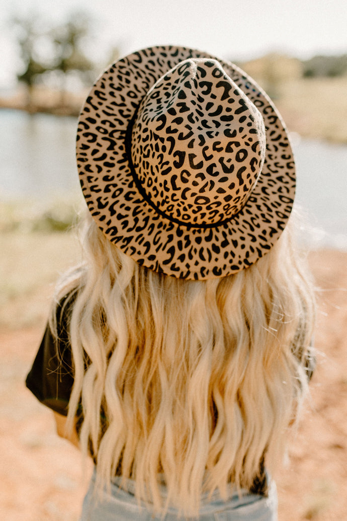 Western Felt Fedora Leopard Hat