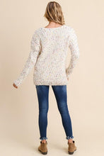 Load image into Gallery viewer, Rainbow Dot Ivory Comfy Knit Sweater
