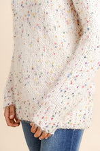 Load image into Gallery viewer, Rainbow Dot Ivory Comfy Knit Sweater
