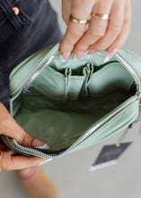 Load image into Gallery viewer, PurseN Small Sage Quilted Makeup Case

