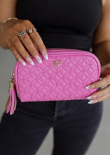 Load image into Gallery viewer, PurseN Small Bubbalicious Pink Quilted Makeup Case
