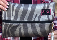 Load image into Gallery viewer, Makeup Junkie Safari Silver Luxury Line Designer Make Up Bags
