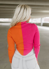 Load image into Gallery viewer, Poppy Half &amp; Half Ribbed Top
