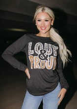Load image into Gallery viewer, Loud &amp; Proud Glitter Long Sleeve Tee
